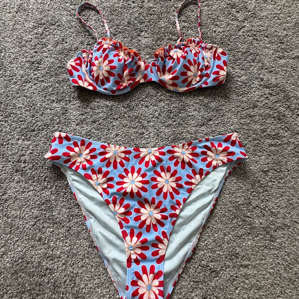 Cupshe Golden Hour Feelings Floral Bikini Set